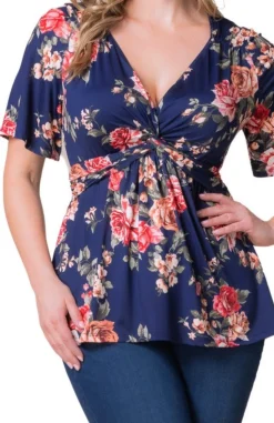 Abby Twist Front Top - Plus