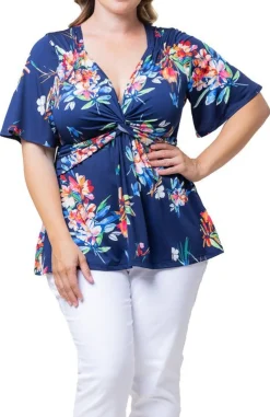 Abby Twist Front Top - Plus
