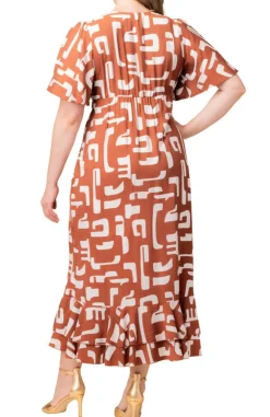 Alexandra Ruffle Faux Wrap Gown - Plus