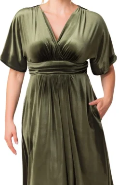 Angelic Velvet Midi Cocktail Dress - Plus