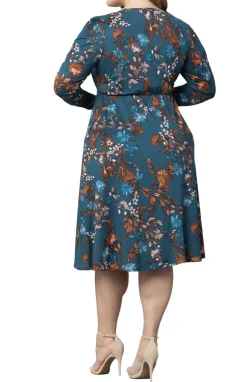 Aster Faux Wrap Dress - Plus