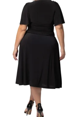 Black Noir Jemma Ruched Tie Dress - Plus