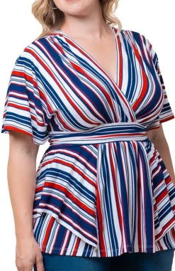 Boulevard Stripe Top - Plus