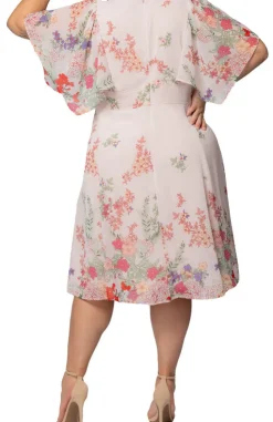 Breezy Border Print Cocktail Dress - Plus