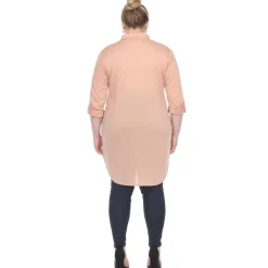Button Down Stretchy Tunic - Plus