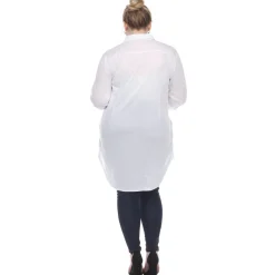 Button Down Stretchy Tunic - Plus