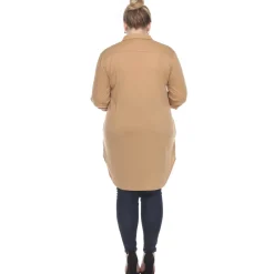 Button Down Stretchy Tunic - Plus