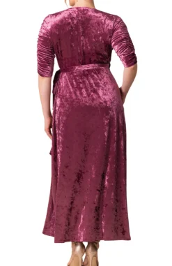 Cara Velvet Hi-Low Wrap Gown - Plus