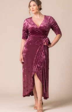 Cara Velvet Hi-Low Wrap Gown - Plus