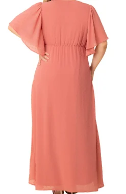 Carmella Flutter Sleeve Gown - Plus
