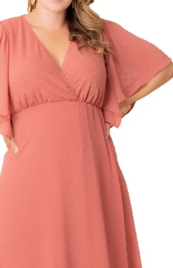Carmella Flutter Sleeve Gown - Plus