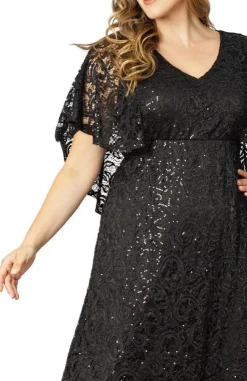 Celestial Cape Sleeve Gown - Plus