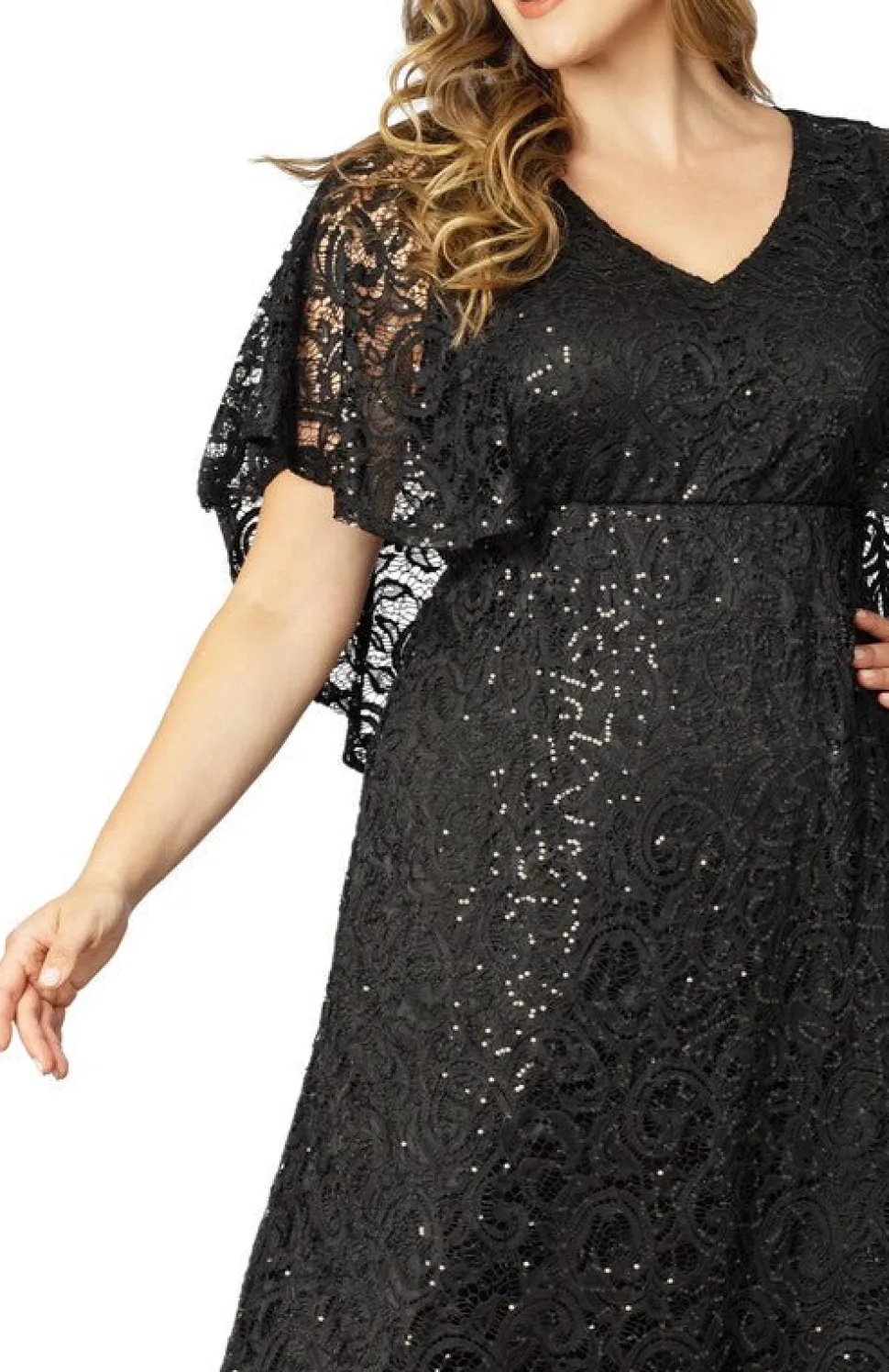 Celestial Cape Sleeve Gown - Plus