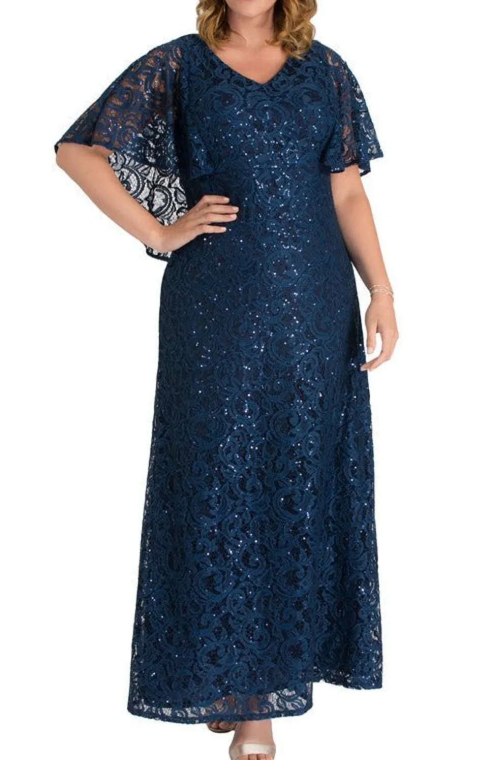 Celestial Cape Sleeve Gown - Plus