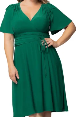 Clover Green Jemma Ruched Tie Dress - Plus