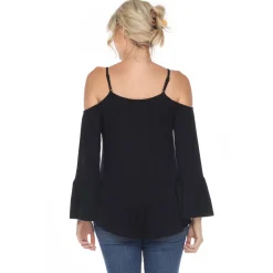 Cold Shoulder Ruffle Sleeve Top