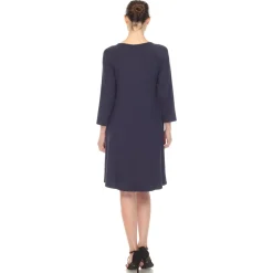 Criss Cross Neckline Swing Midi Dress