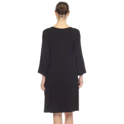 Criss Cross Neckline Swing Midi Dress