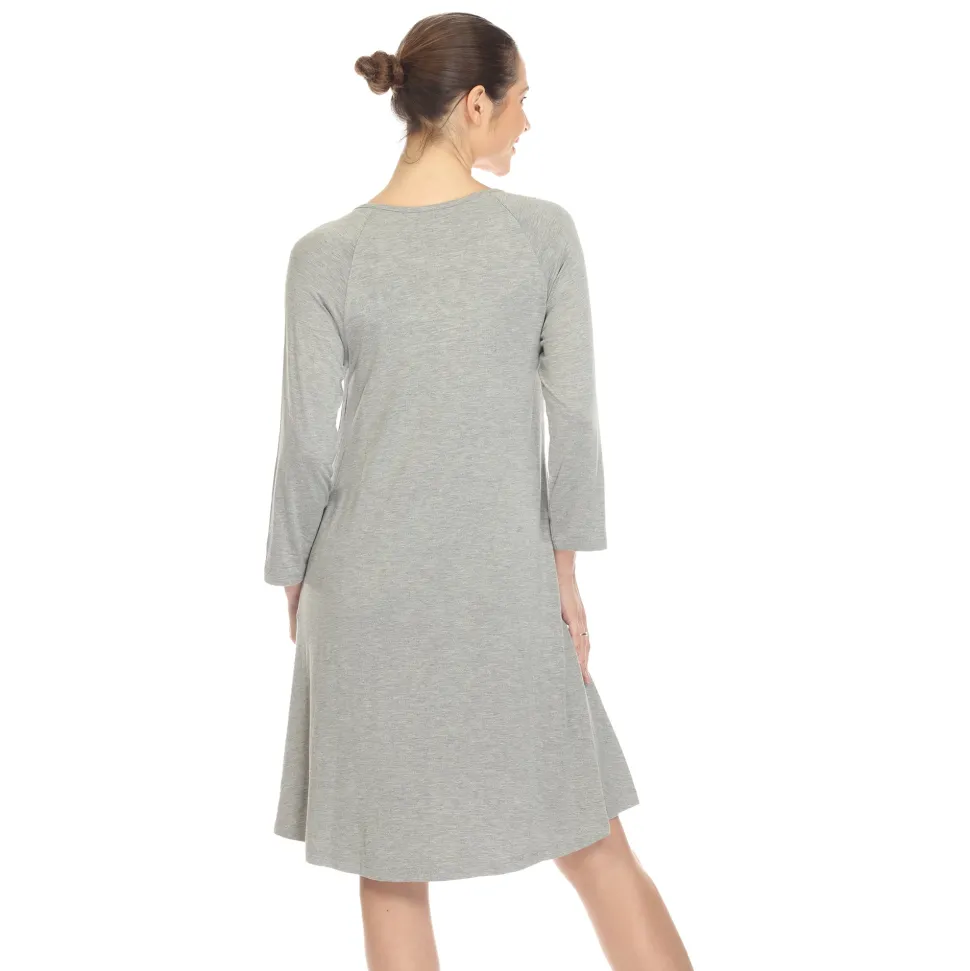 Criss Cross Neckline Swing Midi Dress