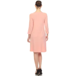 Criss Cross Neckline Swing Midi Dress
