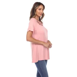 Crisscross Cutout Short Sleeve Top