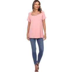 Crisscross Cutout Short Sleeve Top