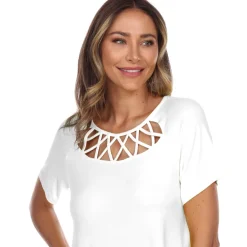 Crisscross Cutout Short Sleeve Top
