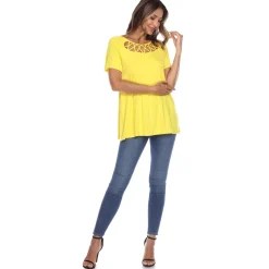 Crisscross Cutout Short Sleeve Top