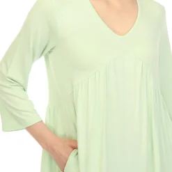 Empire Waist V-Neck Tunic Top