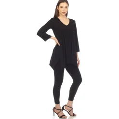 Empire Waist V-Neck Tunic Top