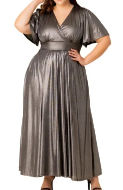 Evania Metallic Evening Gown - Plus