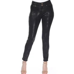 Faux Suede Snake Print Pants