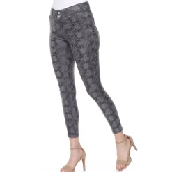 Faux Suede Snake Print Pants