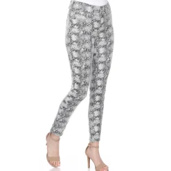 Faux Suede Snake Print Pants