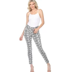 Faux Suede Snake Print Pants