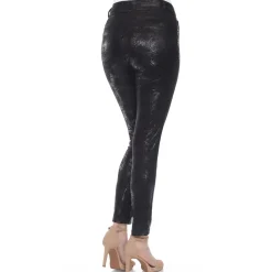 Faux Suede Snake Print Pants