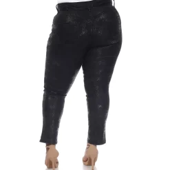 Faux Suede Snake Print Pants - Plus