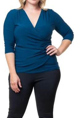 Femme Fatale Faux Wrap Top - Plus