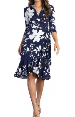 Flirty Flounce Wrap Dress