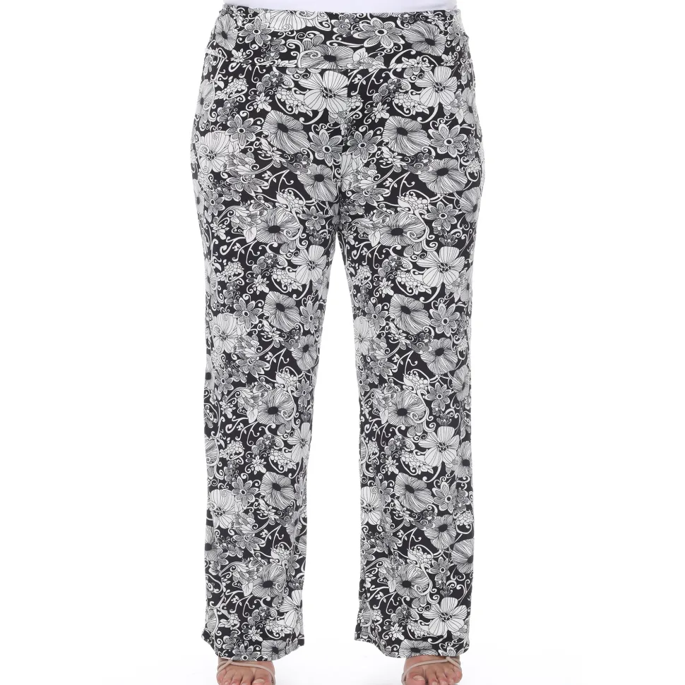 Floral Paisley Palazzo Pants - Plus