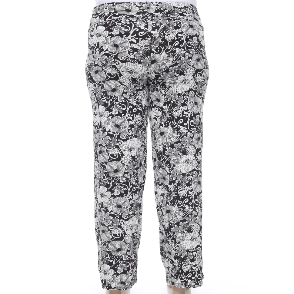 Floral Paisley Palazzo Pants - Plus