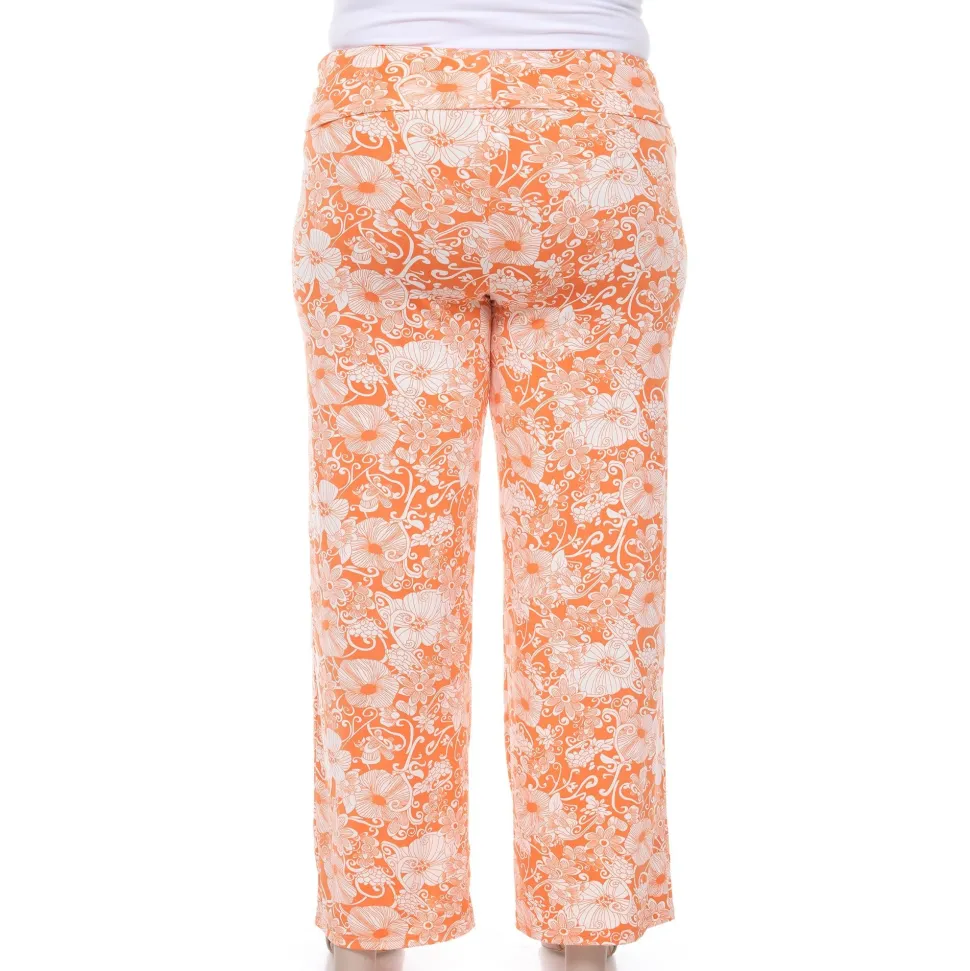 Floral Paisley Palazzo Pants - Plus