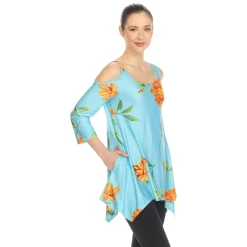 Floral Printed Cold Shoulder Tunic