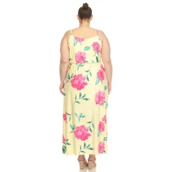 Floral Strap Maxi Dress - Plus