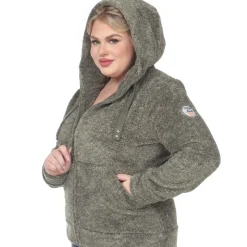 Hooded Sherpa Jacket - Plus