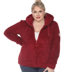 Hooded Sherpa Jacket - Plus