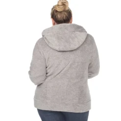 Hooded Sherpa Jacket - Plus
