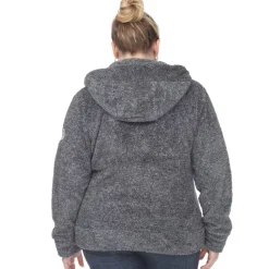 Hooded Sherpa Jacket - Plus
