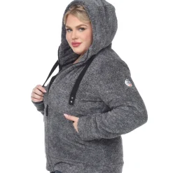 Hooded Sherpa Jacket - Plus