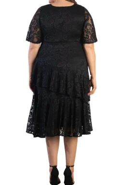 Lace Affair Cocktail Dress - Plus